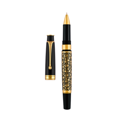 Royale Ebony Blossom Roller Ball Pen