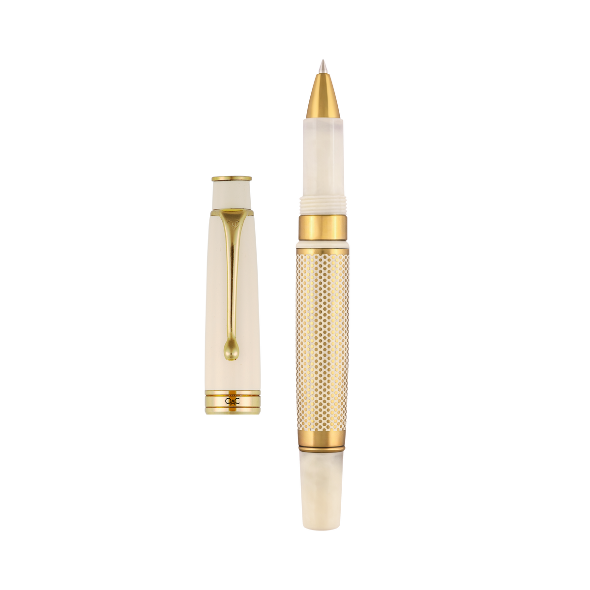 Royale Ivory Polka Dot Roller Ball Pen