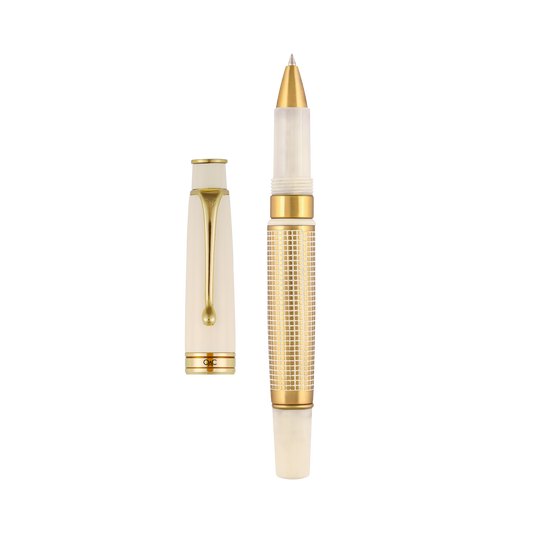Royale Ivory X Hatch Roller Ball Pen