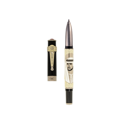 Imperial Sultan Hamdan Roller Ball Pen Black Platinum