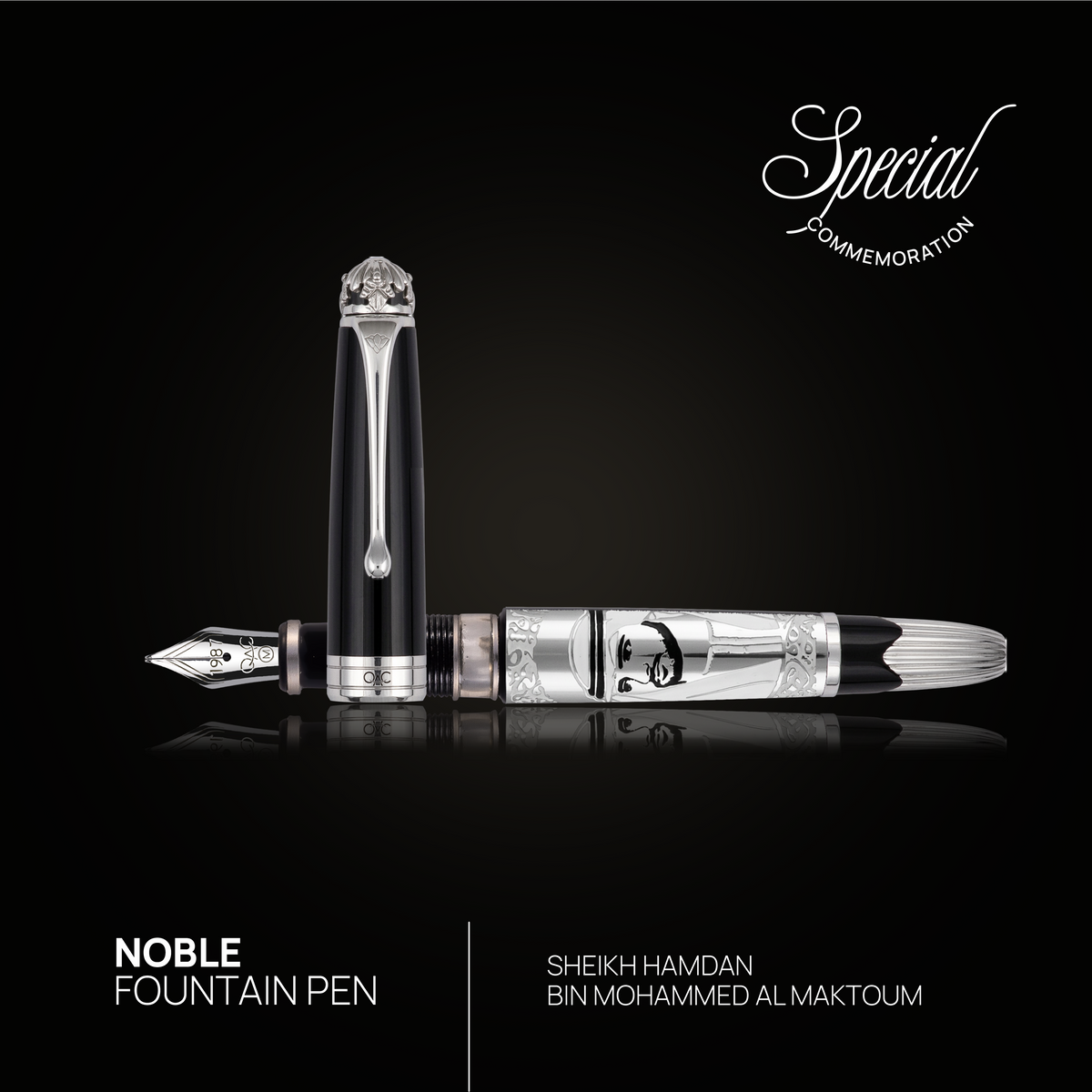 Noble Sultan Hamdan Fountain Pen Black