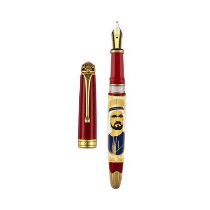 Noble Sheikh Mohammed Bin Rashid Al Makhtoum Fountain Pen Red