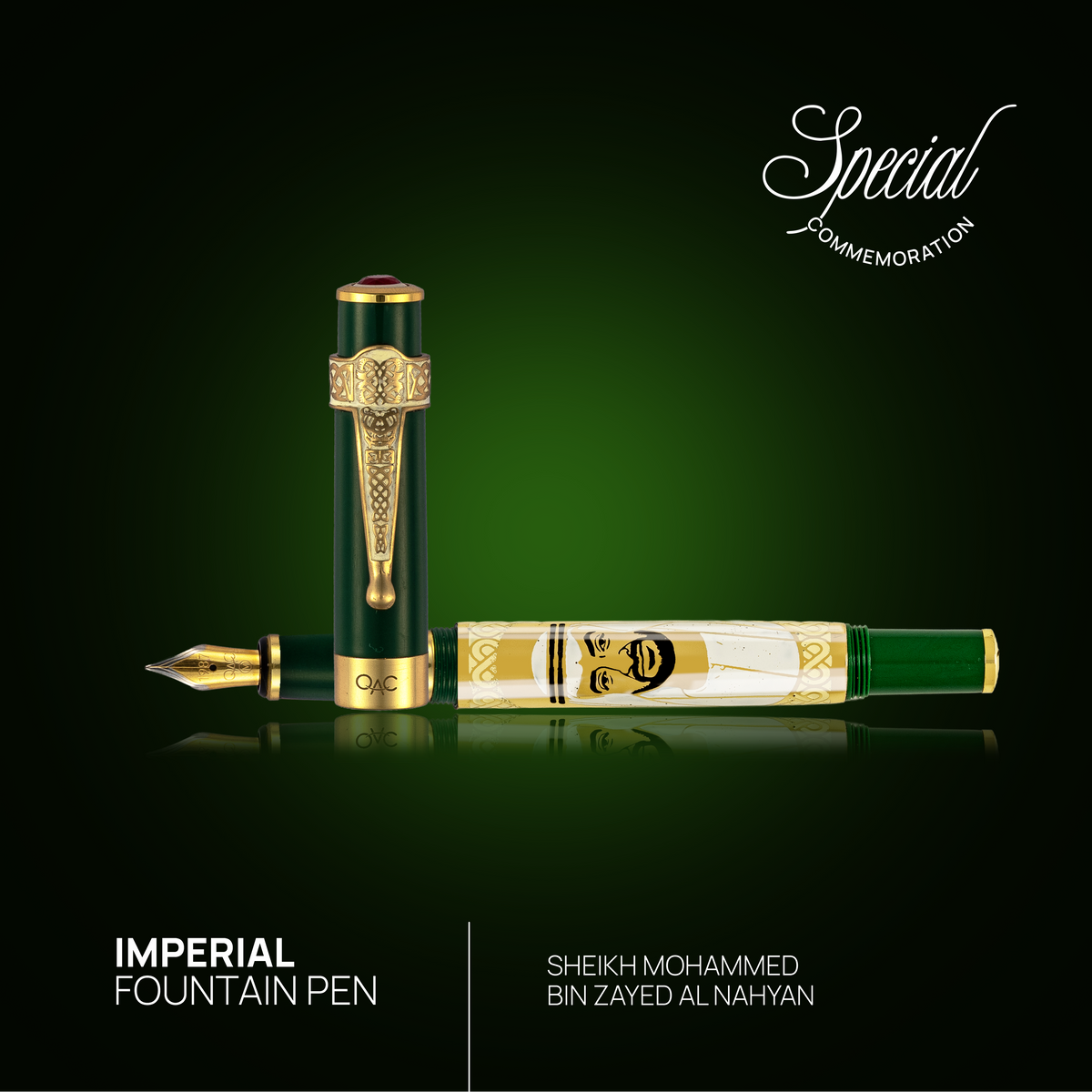 Imperial Sheikh Mohammed Bin Zayed Bin Sultan Al Nahyan Fountain Pen Green