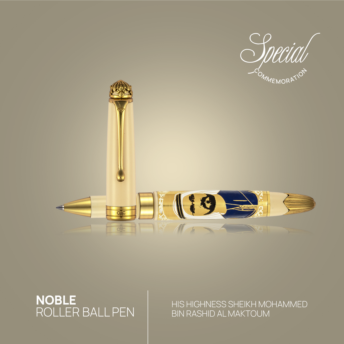 Noble Sheikh Mohammed Bin Rashid Al Makhtoum Roller Ball Pen Ivory