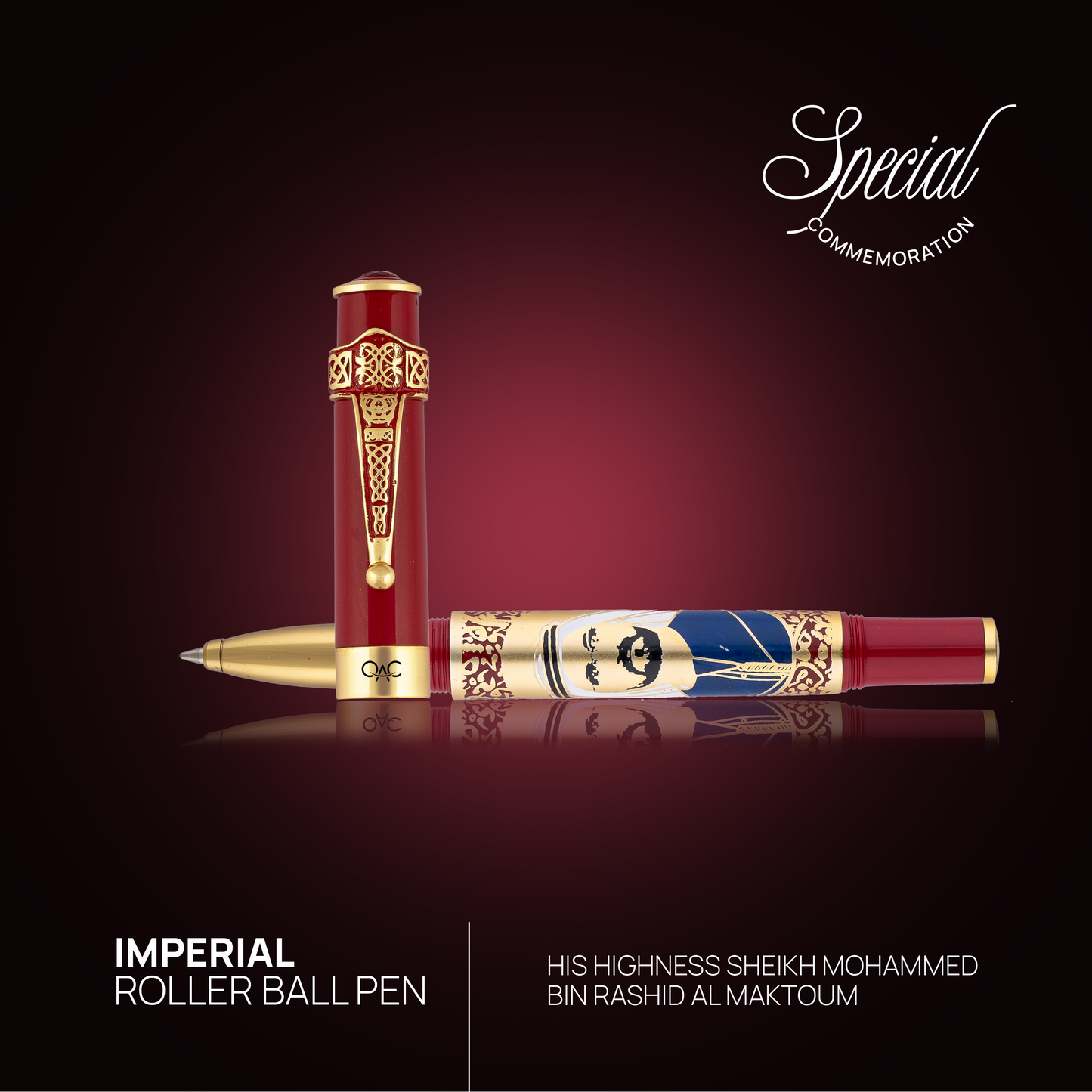 Imperial Sheikh Mohammed Bin Rashid Al Maktoum Roller Ball Pen Red