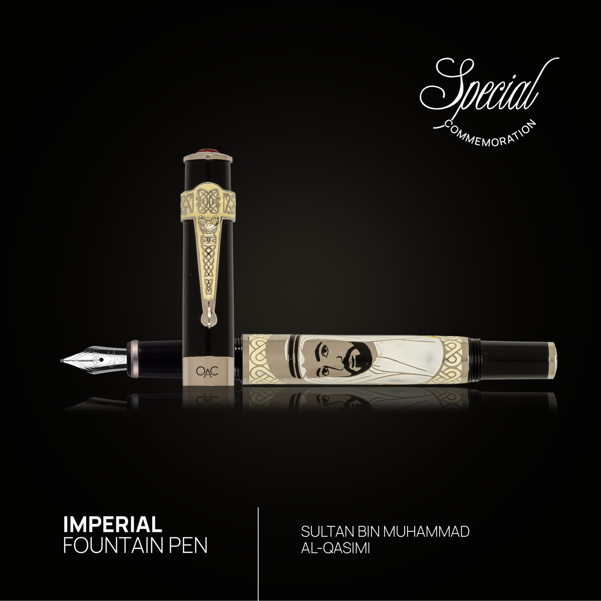 Imperial Sheikh Sultan bin Muhammad Al-Qasimi Fountain Pen Black