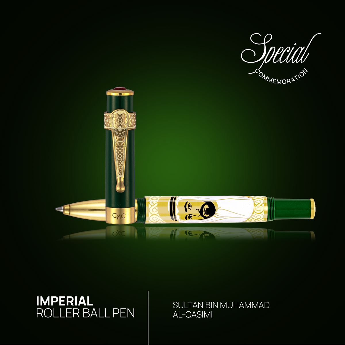 Imperial Sheikh Sultan bin Muhammad Al-Qasimi Roller Ball Pen Green