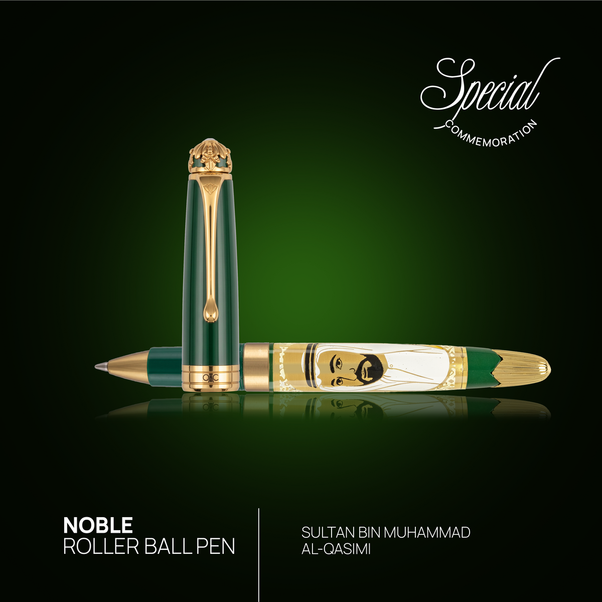 Noble Sheikh Muhammed Al Qasimi Roller Ball Pen Green