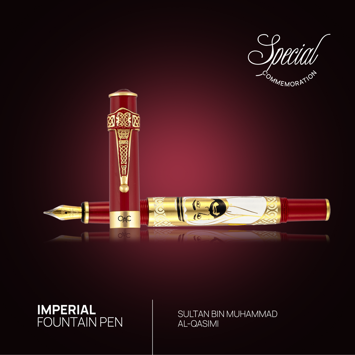 Imperial Sheikh Sultan bin Muhammad Al-Qasimi Fountain Pen Red