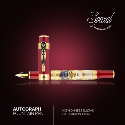Autograph Sultan Haitham Bin Tariq Fountain Pen Red