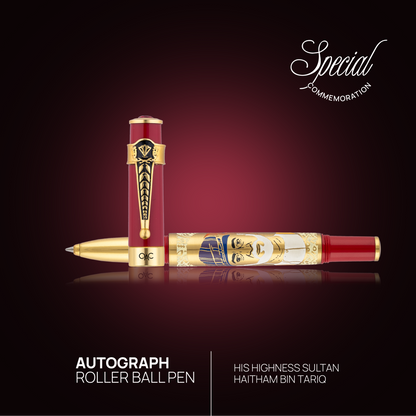 Autograph Sultan Haitham Bin Tariq Roller Ball Pen Red