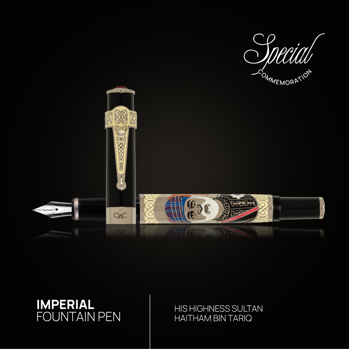 Imperial Sultan Haitham Bin Tariq Fountain Pen Black