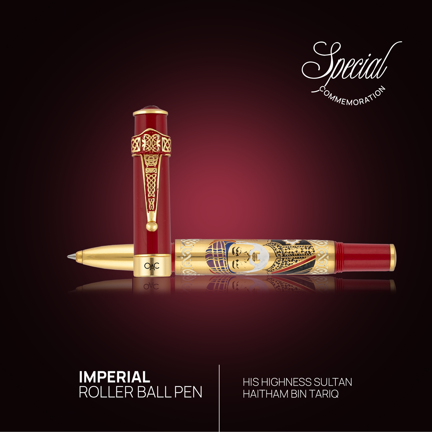 Imperial Sultan Haitham Bin Tariq Roller Ball Pen Red