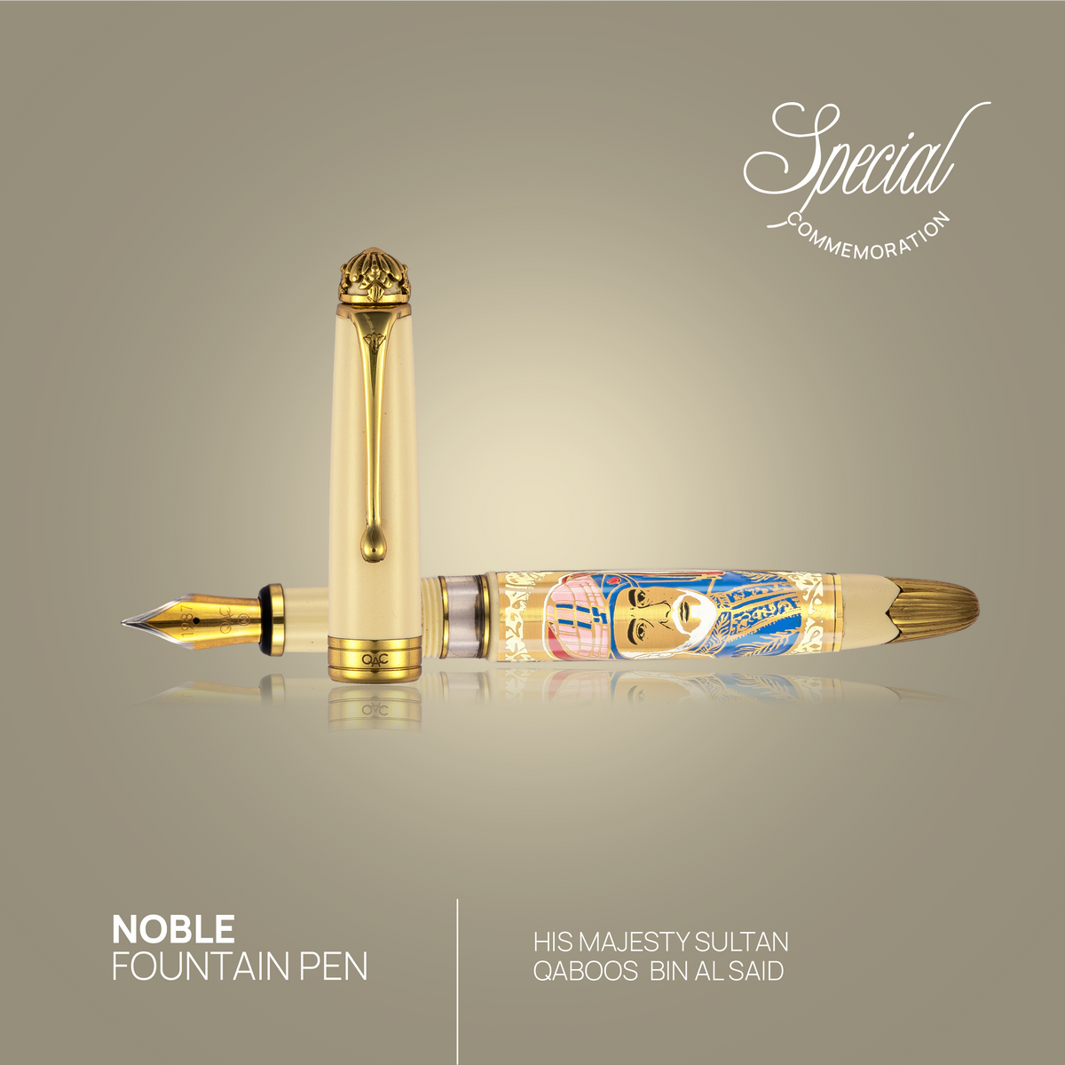 Noble Majesty Sultan Qaboos Bin Al Said Fountain Pen Ivory