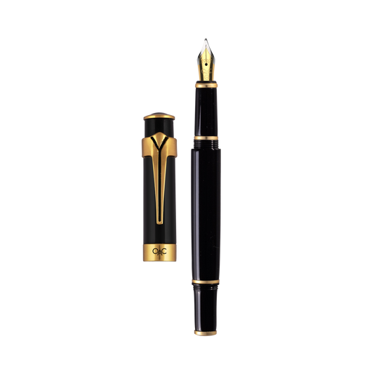 Valor Classic Fountain Pen Black Gold Diplomat