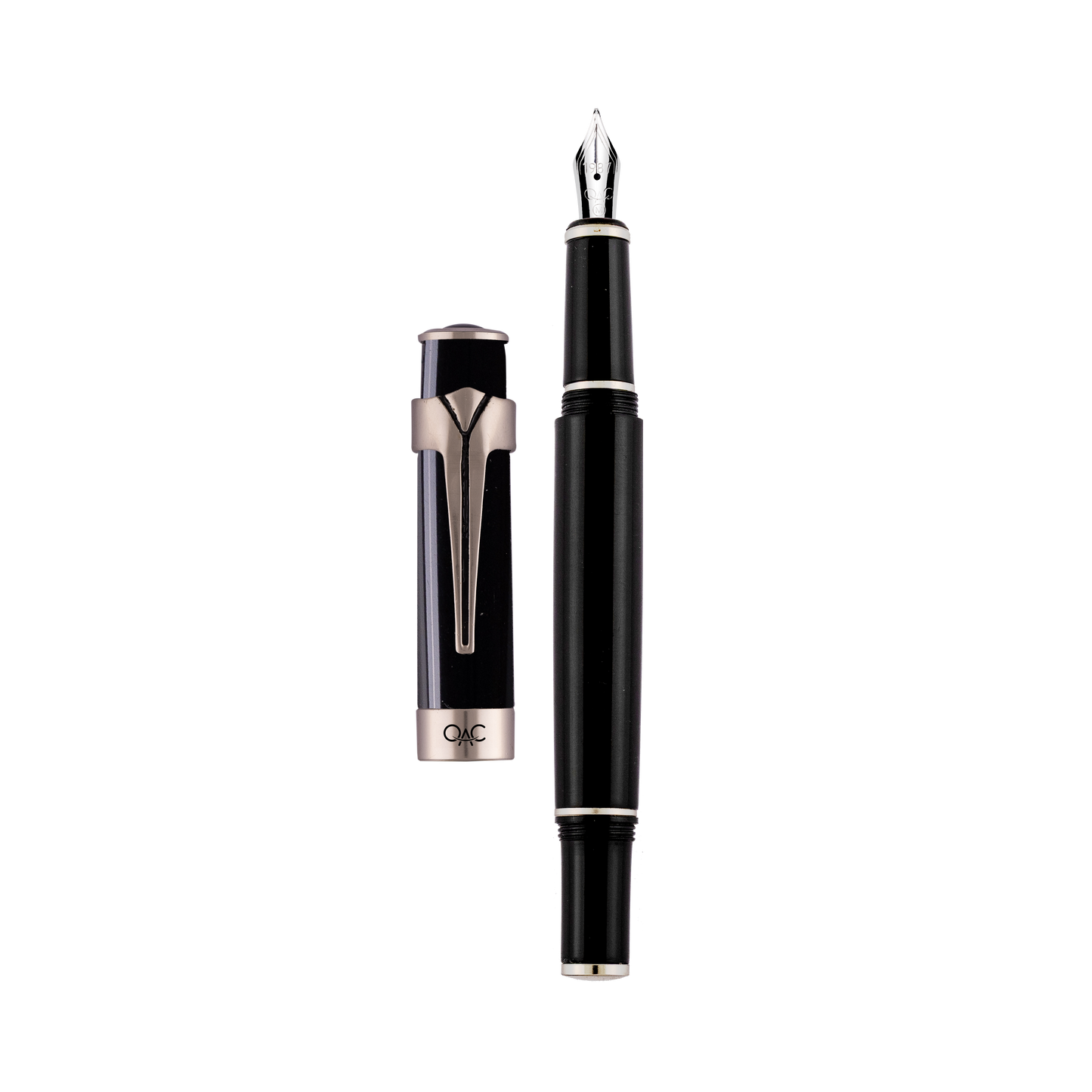 Valor Classic Fountain Pen Black Platinum Diplomat