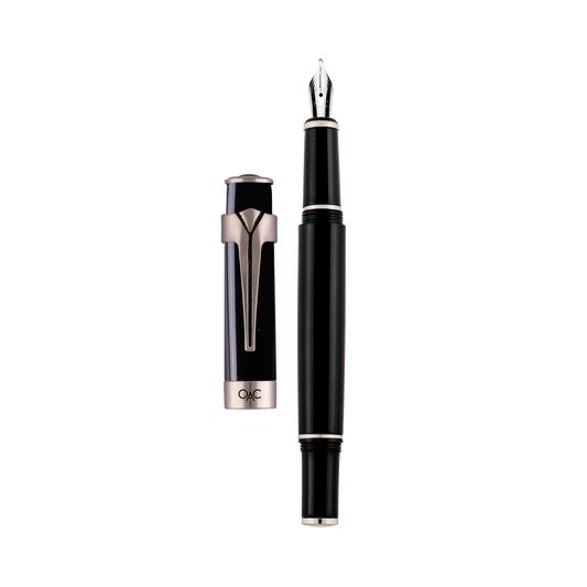 Valor Classic Fountain Pen Black Platinum Diplomat