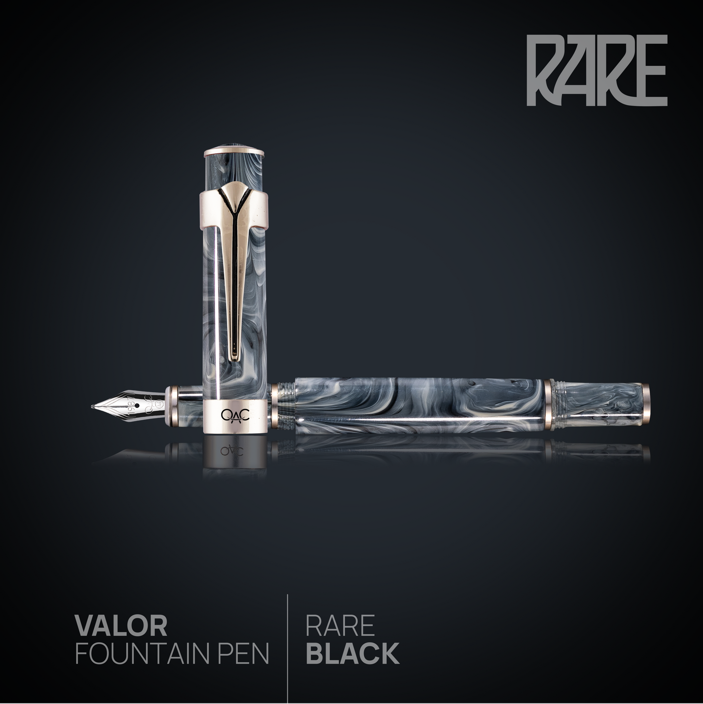 Valor Rare Fountain Pen Black