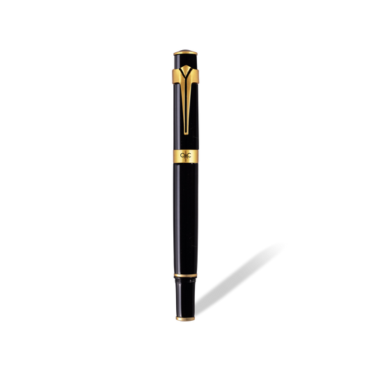 Valor Classic Fountain Pen Black Gold Diplomat