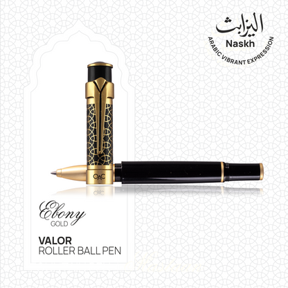 Valor Ebony Gold Roller Ball Pen