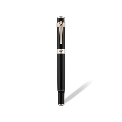 Valor Classic Fountain Pen Black Platinum Diplomat