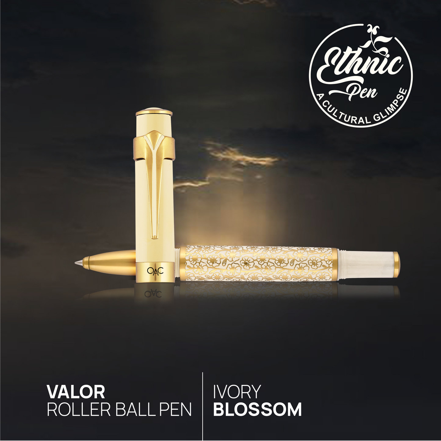 Valor Ivory Blossom Roller Ball Pen