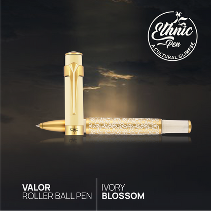 Valor Ivory Blossom Roller Ball Pen