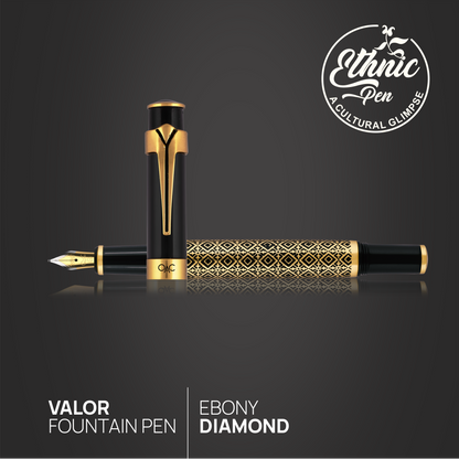 Valor Ebony Diamond Fountain Pen