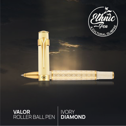 Valor Ivory Diamond Roller Ball Pen