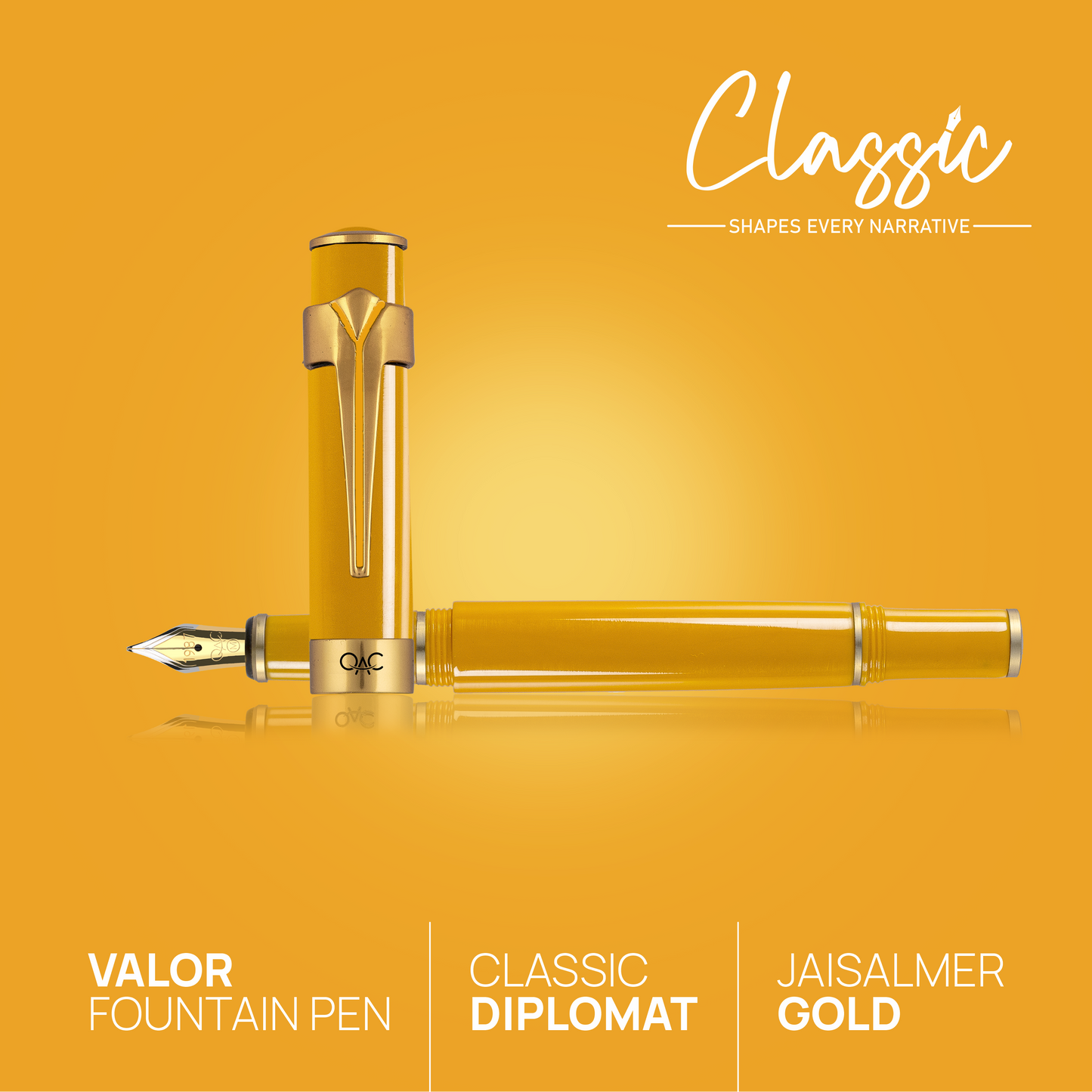 Valor Classic Fountain Pen Jaisalmer Gold Diplomat