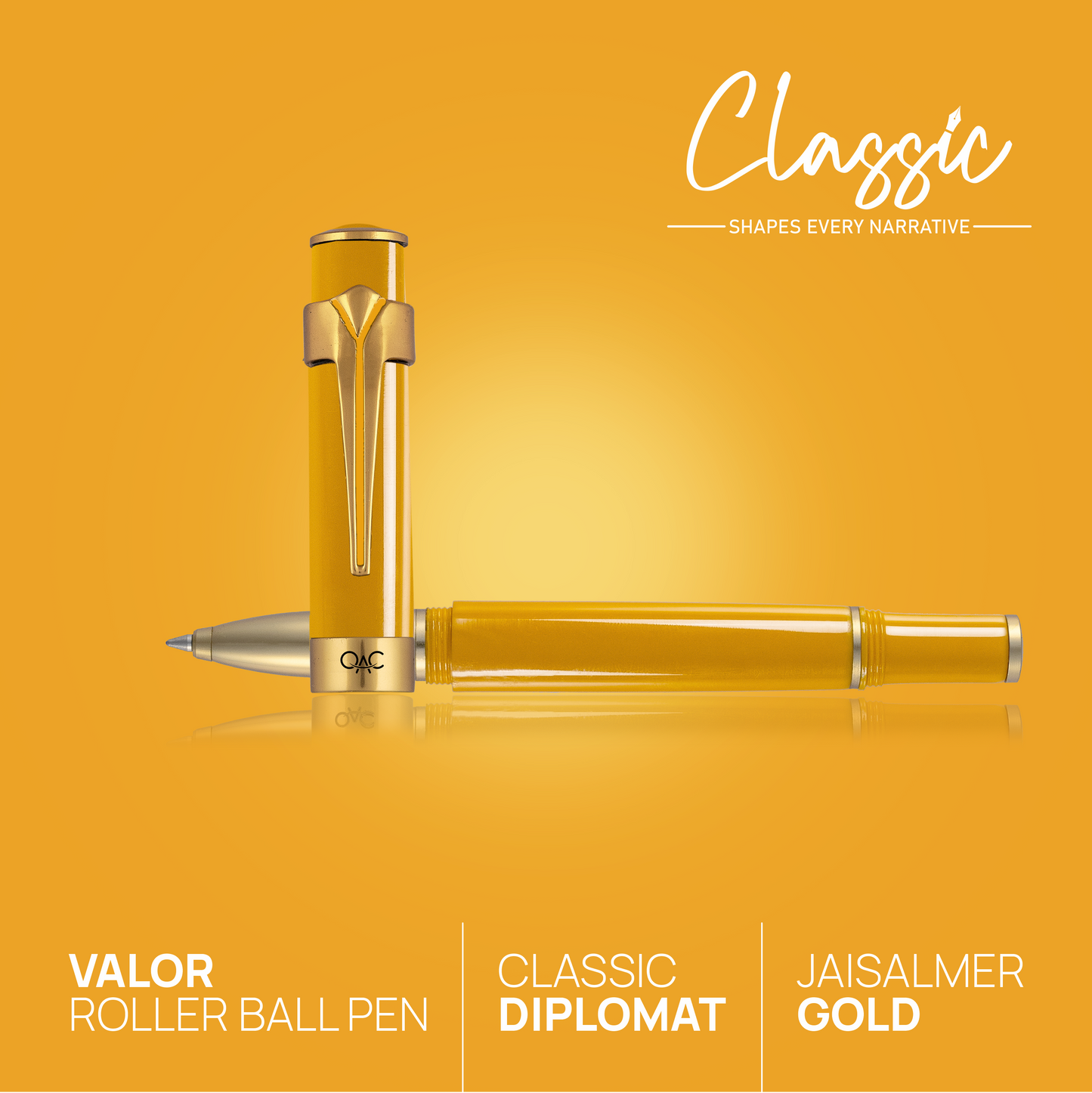 Valor Classic Roller Ball Pen Jaisalmer Gold Diplomat