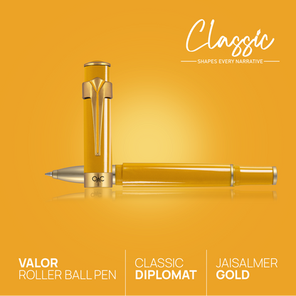 Valor Classic Roller Ball Pen Jaisalmer Gold Diplomat
