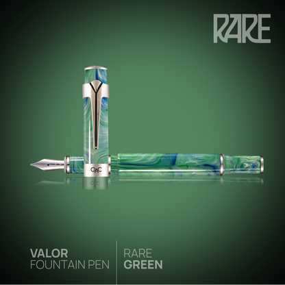 Valor Rare Fountain Pen Green