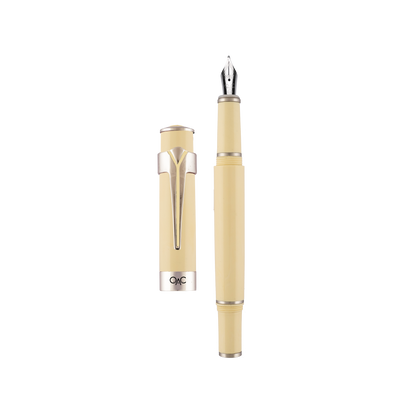 Valor Classic Fountain Pen Ivory Platinum Diplomat