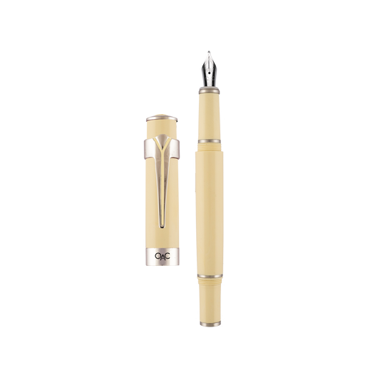 Valor Classic Fountain Pen Ivory Platinum Diplomat
