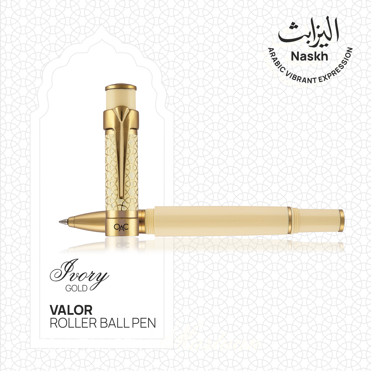 Valor Ivory Gold Roller Ball Pen