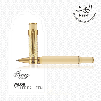 Valor Ivory Gold Roller Ball Pen