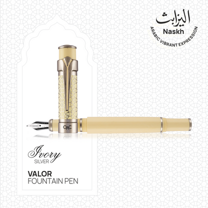 Valor Ivory Platinum Fountain Pen