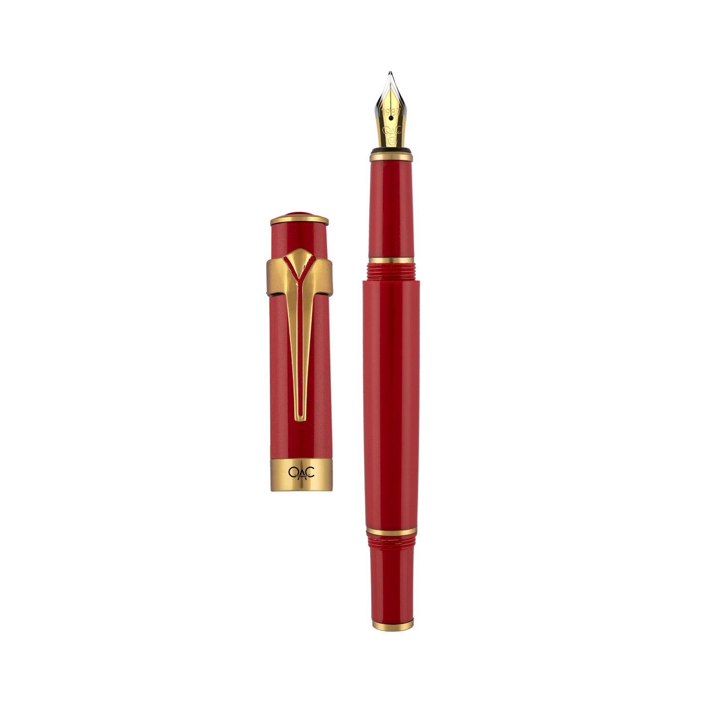 Valor Classic Fountain Pen Red Gold Diplomat