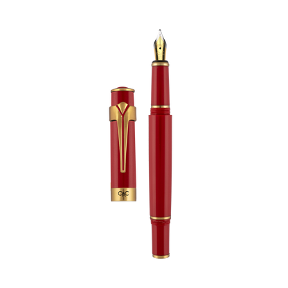 Valor Classic Fountain Pen Red Gold Diplomat