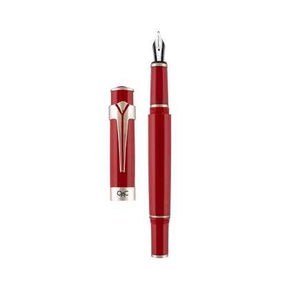Valor Classic Fountain Pen Red Platinum Diplomat