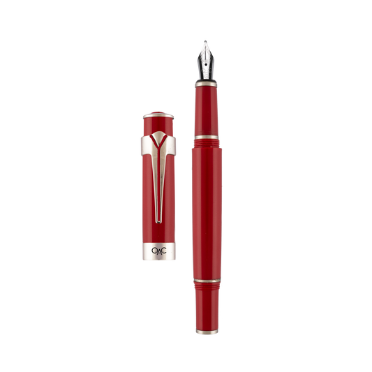 Valor Classic Fountain Pen Red Platinum Diplomat