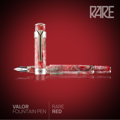 Valor Rare Fountain Pen Red