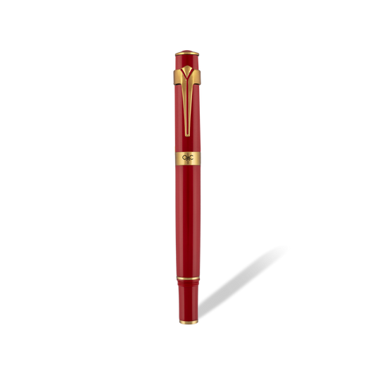 Valor Classic Fountain Pen Red Gold Diplomat