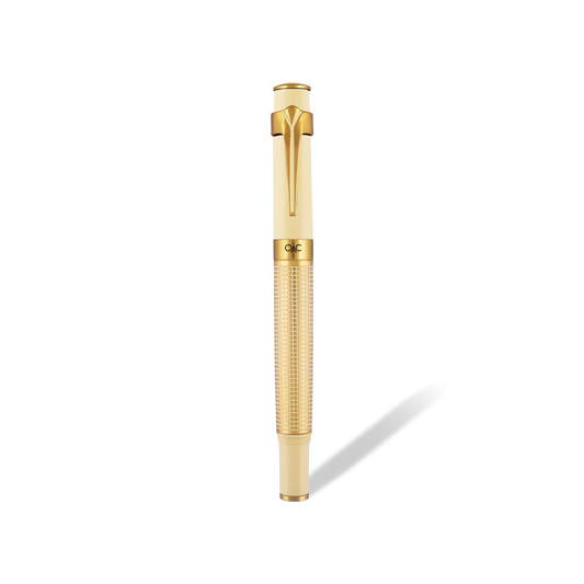 Valor Ivory  X Hatch Roller Ball Pen